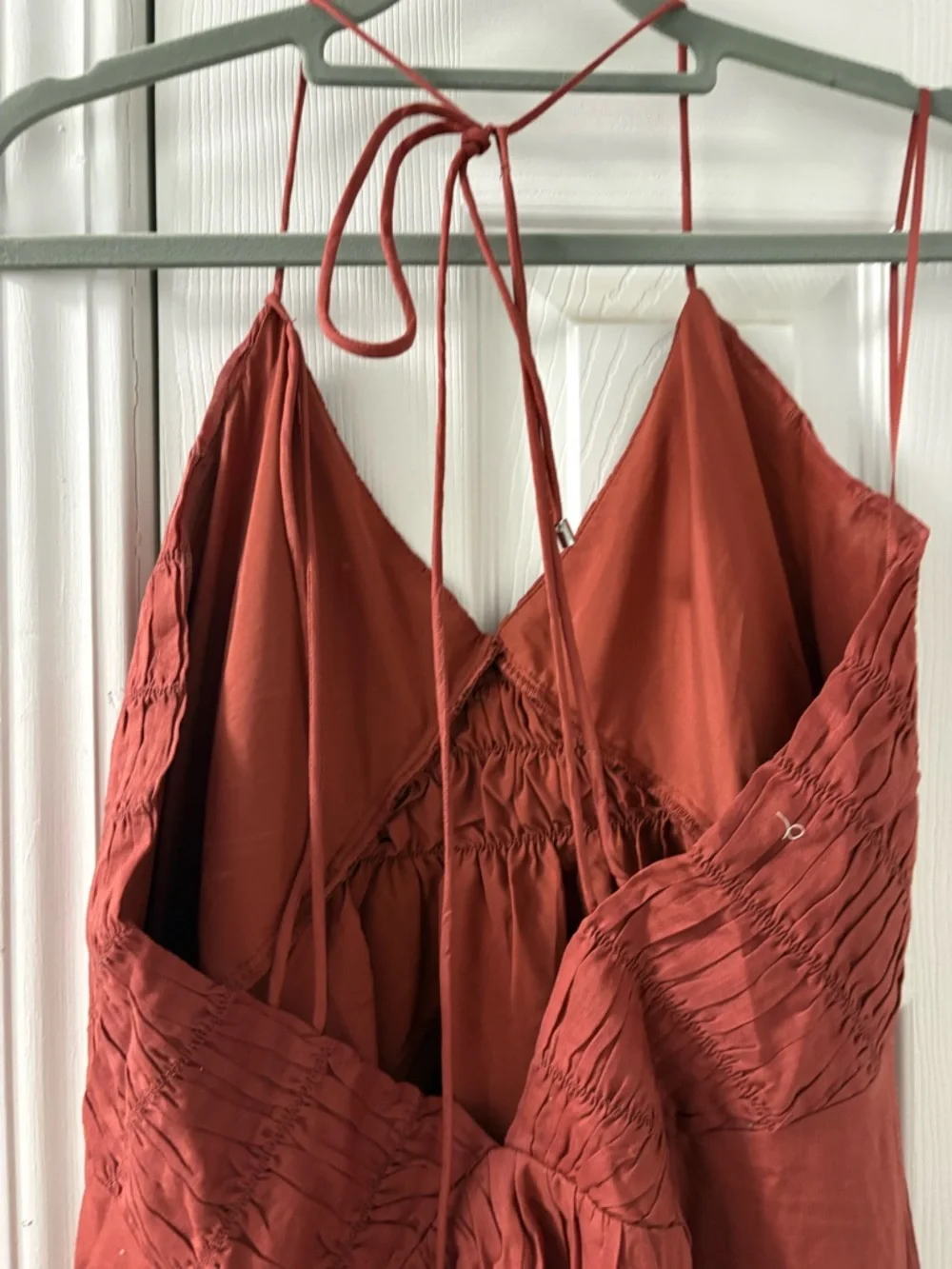 Steve Madden Burnt Orange Maxi Dress with V-Neck - Picture 5 of 6